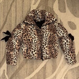 Madden Girl Leopard Print Puffer Jacket